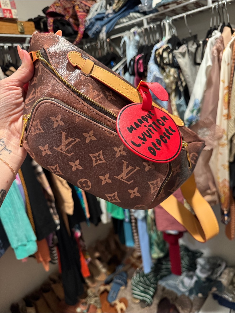 Distressed monogram bumbag - Picture 6 of 6